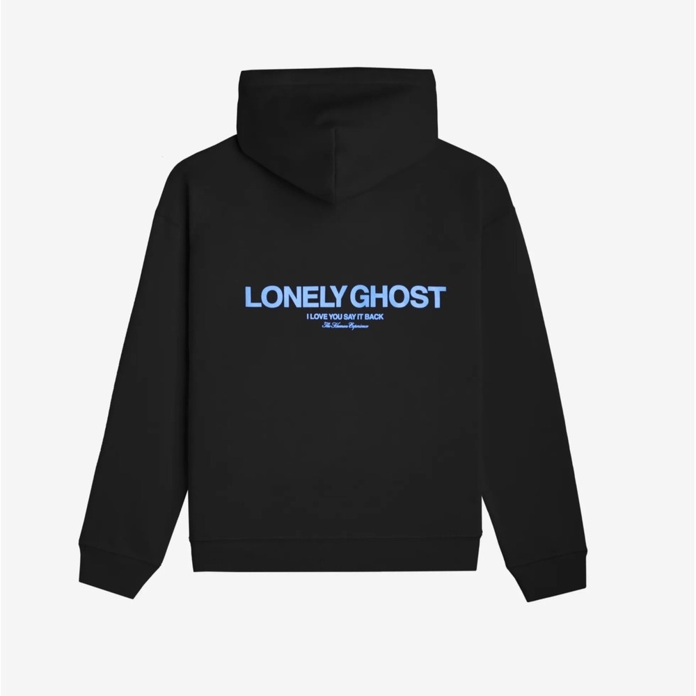 Lonely Ghost I Love You Say It Back Hoodie Black Blue Graphic 3X Mens Womens